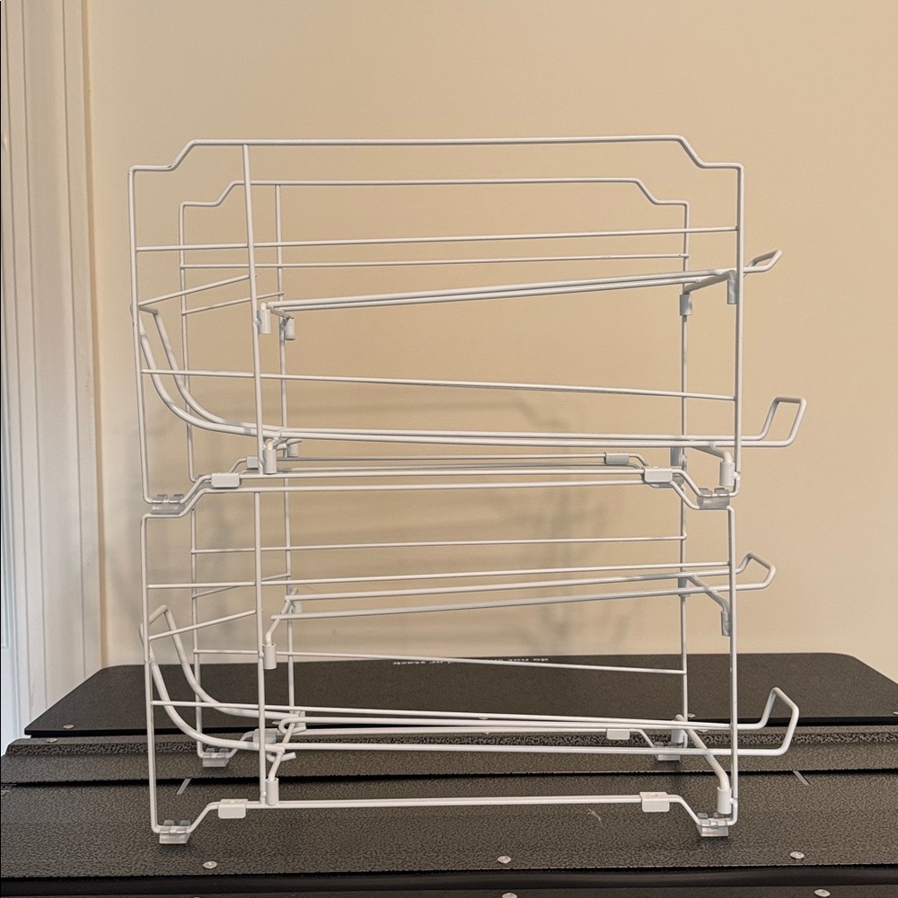Two Stackable Soda Can Dispenser Organizer Racks in White - Picture 7 of 7